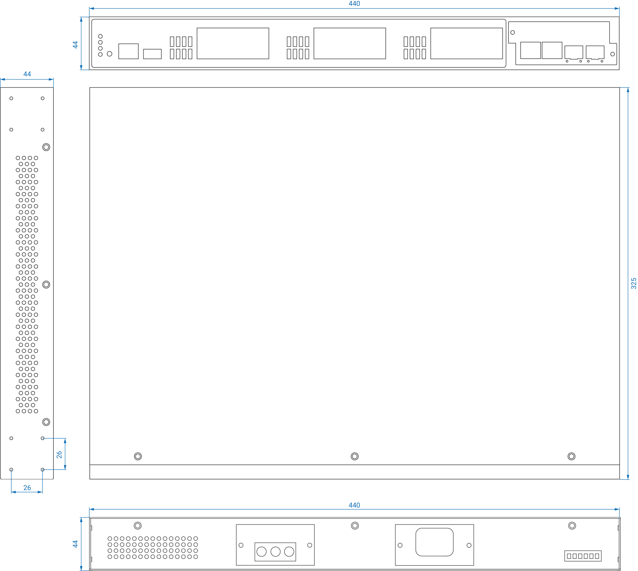 Dimensions diagrams of this device.